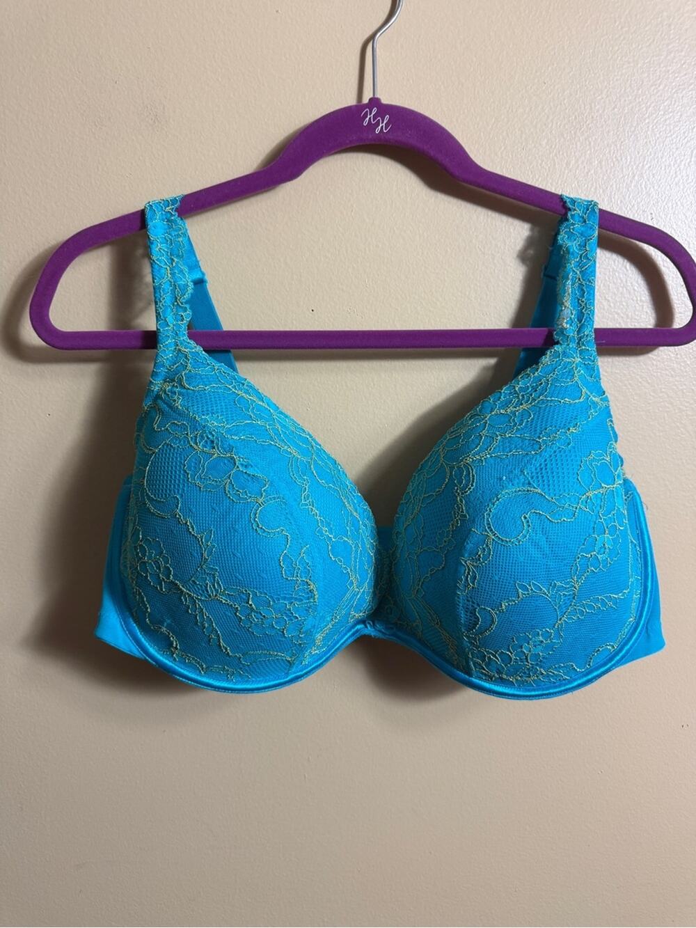 Cacique blue lace bra 40DDD